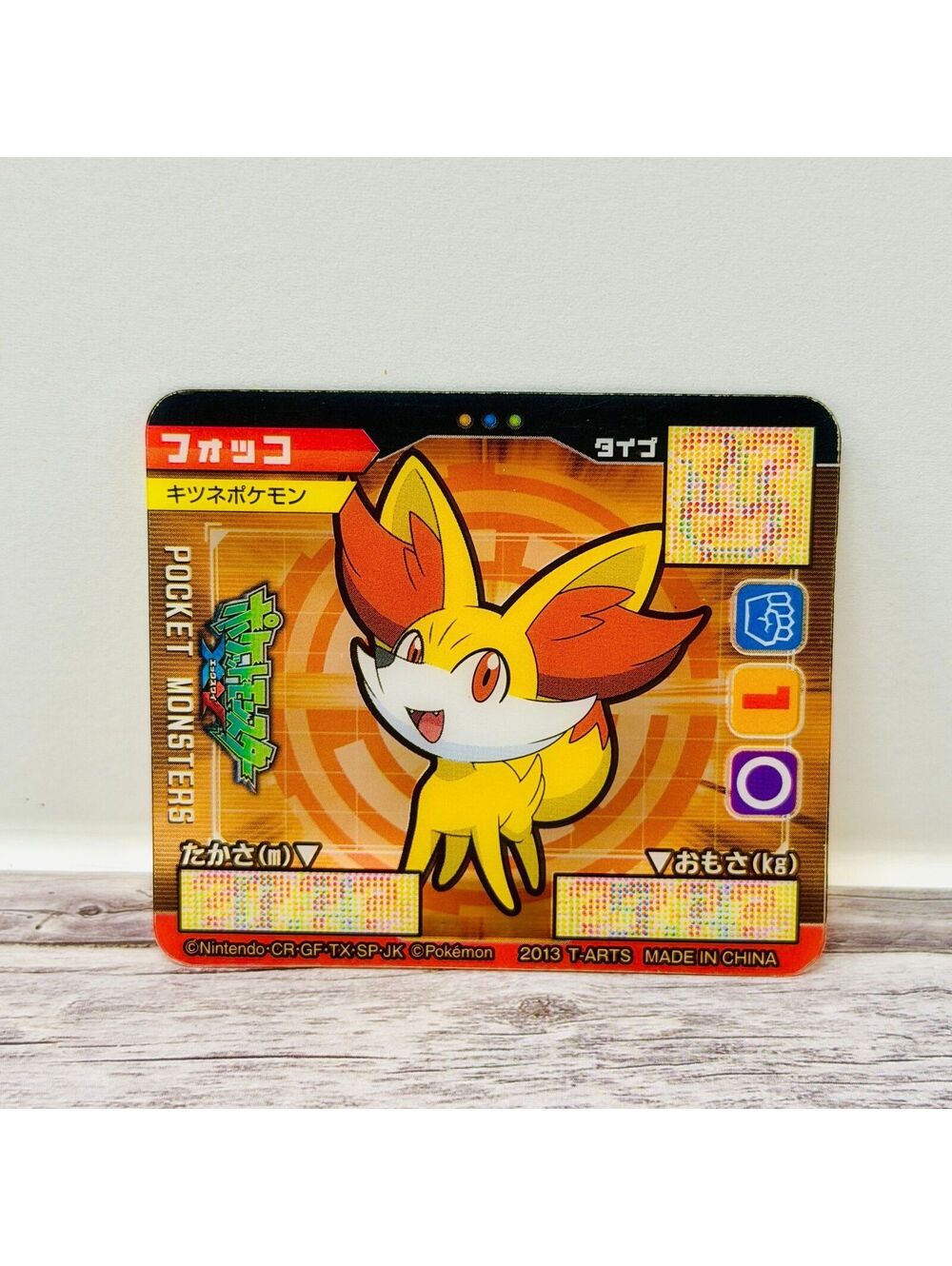 Pokemon Fennekin Plastic Card Nintendo T-ARTS 2013 Japanese Japan US Seller